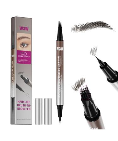 Crayon sourcils Waterproo Micro Waterproo pour femme crayon sourcils 2 en 1 double extr mit pointe carr e inclin e 4D et pointe ultra fine sourcils ressemblant des cheveux sauvages 05 Noir