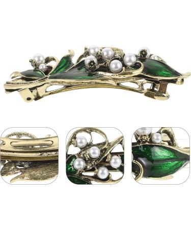 minkissy Rhinestone Hair Clips Rhinestone Hair Barrettes Spring Hair Clips Barrettes Green Hair Clips Pearl Hair Barrettes Green Crystal Barrette Rhinestone Hair Pins Headgear Miss French - Buy Online on GoSupps.com
