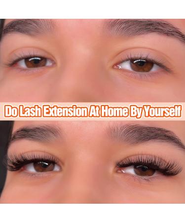 Yawamica DIY Eyelash Extensions Kit - 99Pcs Individual Cluster Eye Lashes - 8-16mm D Curl Wispy Lash Clusters - Easy At-Home Application - Buy Online on GoSupps.com