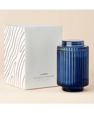 La Jolie Muse Eucalyptus & Rosemary Scented Candle - Natural Wax Aromatherapy for Relaxation - 80 Hours Long Burning - 12.3oz Glass Jar - Gift and Home Decor - Buy Online on GoSupps.com