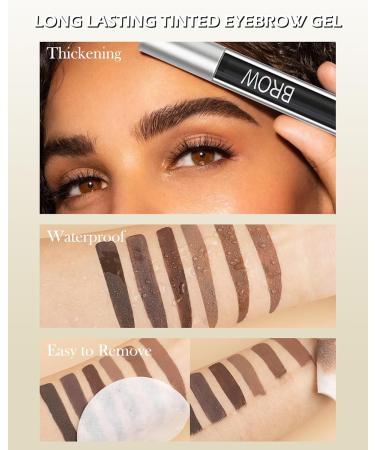 Tinted Brow Gel- Blonde Tinted Thickening Eyebrow Gel Brow Fast Sculpt Volumizing Eyebrow Glue Waterproof Long-Lasting Transfer-Proof Eyebrow Mascara Makeup with Brow Tool & Brush (0.106 Oz)-03# 03# Blonde - Buy Online on GoSupps.com