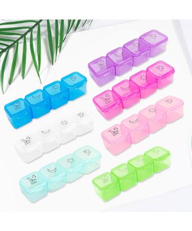 Large 7-Day Pill Organizer with 28 Compartments - Medication and Vitamin Storage Box 17.5 x 11 x 2.7 cm - Buy Online on GoSupps.com