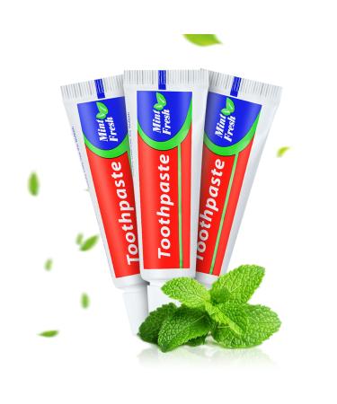 10 Tubes Bulk Travel Size Toothpaste Miniature 0.88oz(25g) Small Toothpaste Travel Size Bulk 1.3x3.93 inches Peppermint Mini Disposable Toothpaste for Hotel Guests Homeless Charity