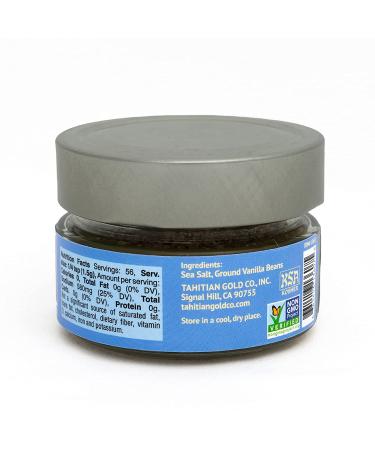Tahitian Gold Premium Vanilla Fleur de Sel Sea Salt - 3 oz Glass Jar - Buy Online on GoSupps.com