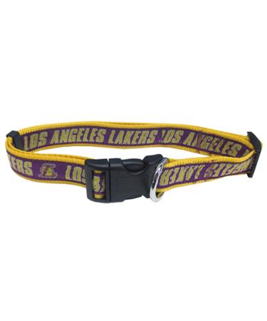 NBA LOS ANGELES LAKERS Dog Collar, Size Large. Best Pet Collar for all Sports Fans L (Neck: 14"-24", Strap Width: 1") NBA Pet Collar LA Lakers - Buy Online on GoSupps.com