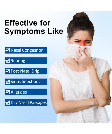 CACRTY Nasal Irrigation System for Adults & Kids 500ml Nasal Wash Bottle 30 Salt Packets Safe for Daily Nasal Care Allergies Valve-Controlled Sinus Rinse Bottle with Anti-Backflow Design. - Buy Online on GoSupps.com