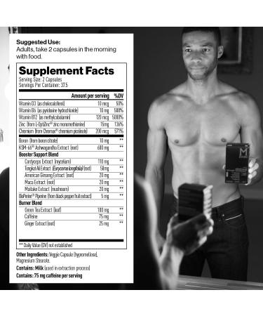 Mdrive Boost and Burn Testosterone Booster + Daily Multi Vitamin - Buy Online on GoSupps.com