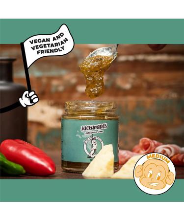 Jalape o Chilli Jam by Jackanapes 190g - Mild Vegan Chilli Condiment Made with Jalape os Apples and Lemons - Made in the UK - Buy Online on GoSupps.com