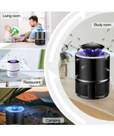 Bug Zapper Electric Mosquito & Fly Killer - Indoor/Outdoor Insect Trap with Powerful Attractant - Hangable Mosquito Lamp for Patio - Black - Buy Online on GoSupps.com