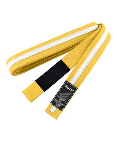 Elite Sports Kids Brazilian Jiu Jitsu BJJ Belts C1 Yellow/White