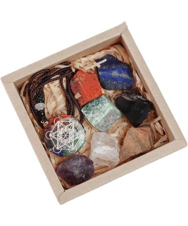 Natural Crystal Rough 7pc Chakra Stones and Crystals Healing Set Natural raw Materials Quartz Rough Stones Crystal for Worries Scary Stress Relief - Buy Online on GoSupps.com
