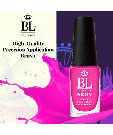 BL Neon Nail Polish Set - 6 Pack Nail Varnish Set with Neon Nail Polish Colors - Quick Dry & Long Lasting Neon 10 ml (Pack of 6) - Buy Online on GoSupps.com