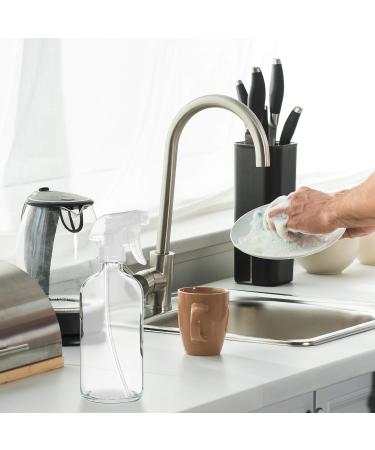 Sally s Organics 16oz Clear Glass Spray Bottles - 6 Pack | Refillable for Laundry Linen Vinegar Plant Misting & Hair Styling | Chemical-Resistant Adjustable Mist & Stream Sprayer - Ships Internationally - Buy Online on GoSupps.com