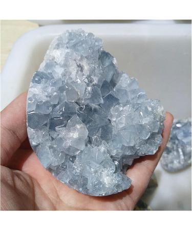Natural Crystal Rough 390g Natural Rough Blue Crystal geode Cluster Specimen raw Gemstone Quartz Hole Cluster fengshui Decor - Buy Online on GoSupps.com