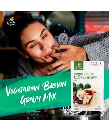 Simply Organic Vegetarian Brown Gravy Mix - Certified Organic & Gluten-Free | 1 oz (Pack of 12) - Buy Online on GoSupps.com
