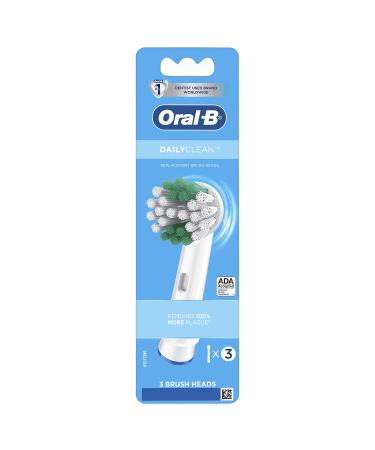Oral-B Daily Clean Electric Toothbrush Replacement Brush Heads Refill  3 Count 3 Count (Pack of 1)