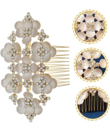 Ipetboom Hair Comb Bride Hair Clip Girls Hair Clips Bridal Hair Flower Headpiece Wedding Headband Rhinestone Hair Clip Decor Hair Accessories for Women Wig Metal Alloy Bridesmaid - Buy Online on GoSupps.com