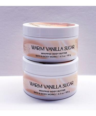 2 WARM VANILLA SUGAR Whipped bath Body Butter 6.5 oz