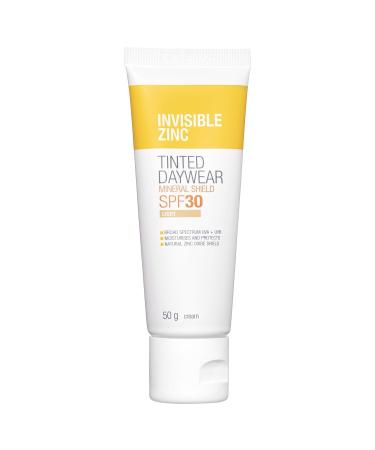 Invisible Zinc Light Tinted Daywear SPF 30+ - 50g | Daily Moisturizer with Sun Protection & Sheer Foundation - Buy Online on GoSupps.com