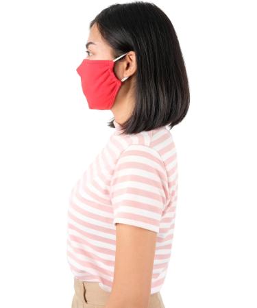 Lofbaz Reusable Cotton Fabric Masks - Vibrant Red 3 Pack for Adults | Washable & Comfortable - International Shipping Available - Buy Online on GoSupps.com
