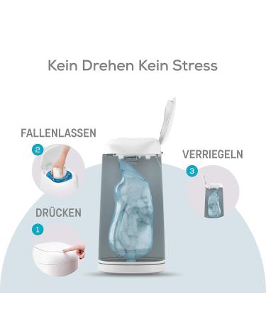 Shop Angelcare Original Dress-Up XL Diaper Pail - Eco-Friendly 5x Less Film Use & 1 Refill Cassette - Buy Online on GoSupps.com