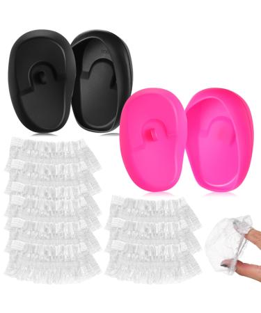 SEWOART 2 Pairs Ear Caps for Shower Silicone Ear Covers Ear Protectors for Hair Dye Ear Covers for Bath Ear Covers for Shower Ear Protective Covers Ear Covers for Hair Dye Ear Bath Caps