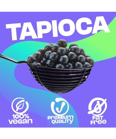 Authentic Taiwanese Tapioca Pearls for Bubble Tea | 4 Pack Black Boba in Eco-Friendly Packaging - 150g - Buy Online on GoSupps.com