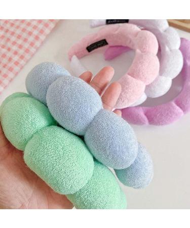 Soft Spa Headband Set for Women - Ideal for Face Washing and Skincare - Terry Cloth Makeup Headband - Black+Green - Buy Online on GoSupps.com