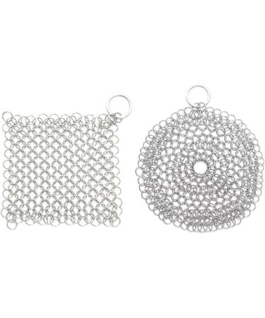 4-8 Inch Cast Iron Cleaning Tool Kitchen Pot Cleaner Scrubber Stainless Steel Rust Remover Scraper Metal Cleaning Brush Daily Household Cleaning Tool Square 8  - Buy Online on GoSupps.com