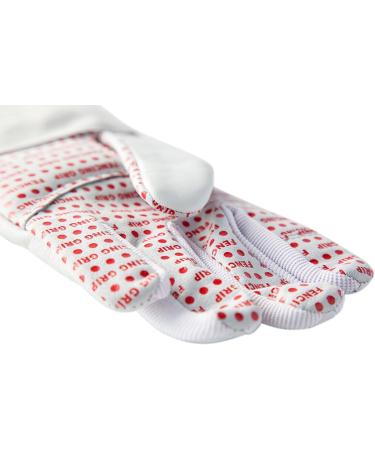 Pro-Style Dual Layer Padded Fencing Glove - Washable with Anti-Slip Coating | FIE Approved Right Hand Glove - White Large - Buy Online on GoSupps.com