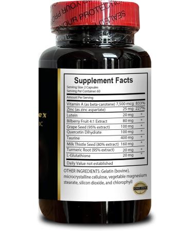 OLANTA TRADE SOLUTION Lutein and Bilberry - Vision Support Complex - Vision Support Eye Vitamins Natural Formula with Lutein and Milk Thistle Organic - 1 Bottle 60 Capsules - Buy Online on GoSupps.com