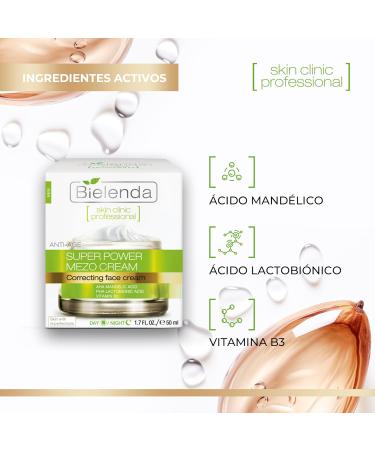 Bielenda Professional Mezo Anti-Wrinkle Corrective Cream Anti-Ageing Treatment for Combination Oily & Acne-Prone Skin Day/Night 50 ml - Buy Online on GoSupps.com