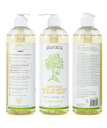 Puracy Natural Baby Shampoo & Body Wash - Citrus Grove, 16 fl oz | Safe & Gentle Formula - Buy Online on GoSupps.com