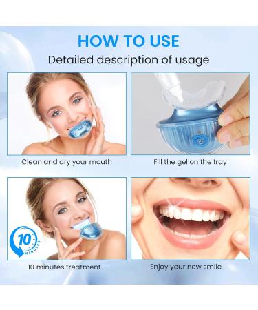 Teeth Whitening Kit for Sensitive Teeth - Waterproof Whitener with LED Trays & Gel | Fast Results - Buy Online on GoSupps.com