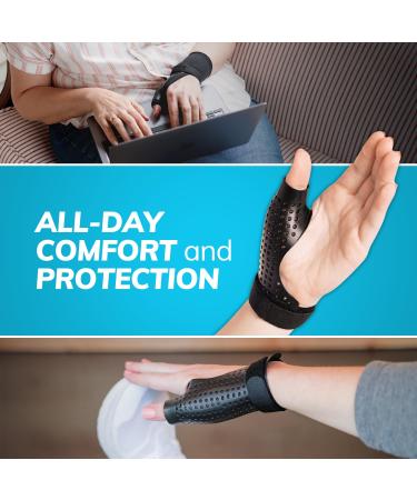BraceAbility Hard Plastic Thumb Splint | Arthritis Relief & Stabilization for Trigger Thumb Tendonitis & Sprains | CMC Basal & MCP Joints (Small Left - Buy Online on GoSupps.com