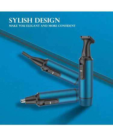 Ear and Nose Hair Trimmer 2022 | USB Rechargeable Professional Nose Trimmer for Men and Women | IPX7 Waterproof Dual Edge Blades | Blue - Buy Online on GoSupps.com