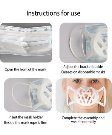 10 Pack Kids Mask Holder with Ear Loops | Reusable & Washable Support Frame (White) - Buy Online on GoSupps.com