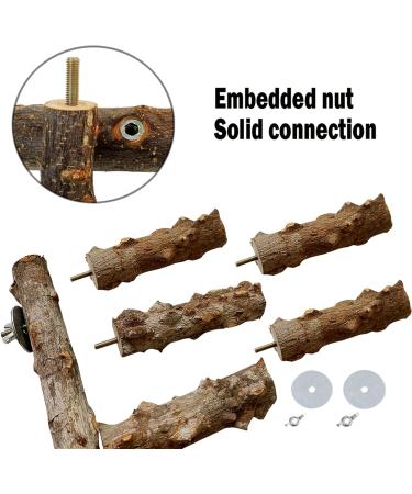 Qeeheng Bird Stand & Natural Wood Seat Rods - Ideal Toys & Accessories for Small to Medium Parrots Budgies Lovebirds & Aras - Buy Online on GoSupps.com