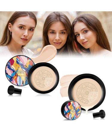 Periodicali Mushroom Head Air Cushion Cc Cream 2024 New Mushroom Head Air Cushion Cc Cream Air Cushion Cc Cream Mushroom Head Cushion Foundation (Natural+Ivory)