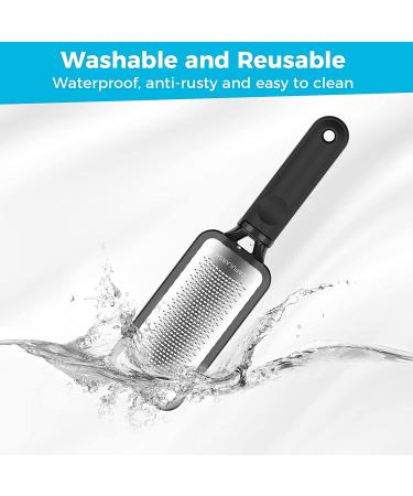 Capularsh Professional Stainless Steel Foot Scrubber File - 34 Rows, 442 Micro Blades - Callus Remover for Dry and Wet Feet - Removes Hard Skin and Corns - Black - Buy Online on GoSupps.com