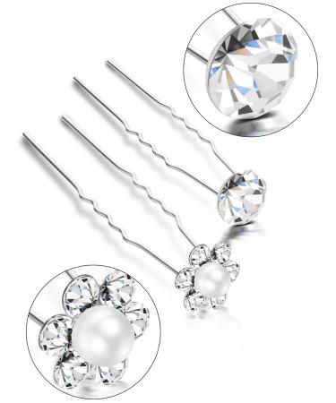 40 Pack Rhinestone Bridal Wedding Hair Pins - Stylish Hair Clips for Women and Girls (Style D) - Buy Online on GoSupps.com