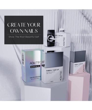 Aokitec 7-in-1 Clear Gel Builder 15ML - Nail Strengthener, Extension Gel, Base Coat, Glue Gel - Soak Off UV LED Gel Nail Polish - Buy Online on GoSupps.com