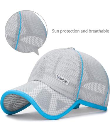 Aivtalk Children's Mesh Baseball Cap - UV Protection Summer Sun Hat for Boys & Girls - Gray Outdoor Sport Hat - Buy Online on GoSupps.com