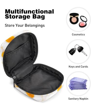 Womens Bonds Still Pad Holder - Portable Period Kit with Daisy Flower Design | Yellow Background | Stylish Feminine Product Bag for Girls - Buy Online on GoSupps.com