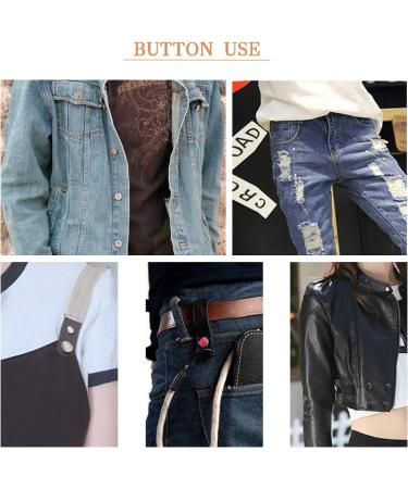6 Pcs Adjustable Jean Button Pins for Pants - No Sew, No Tools Required | Instant Waist Tightener for Jeans | Reusable and Simple Installation (Style 1) - Buy Online on GoSupps.com