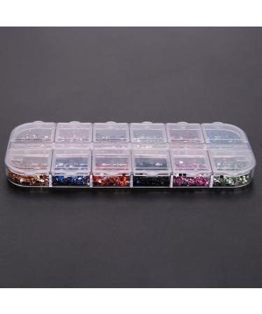FANGO 3D Shape New Nail Clear Nail Pearl Diy Nail Art Decorations Rhinestone Manicure Tools 5#12 Color Flat Color Diamond - Buy Online on GoSupps.com