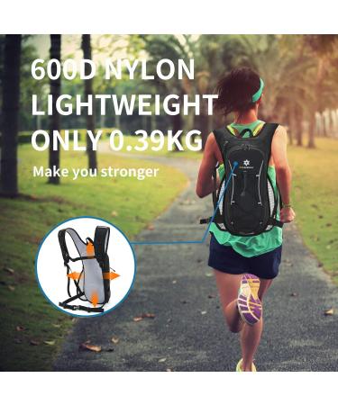 TTIAISHLE 2L Drinking Bag - Ultimate Water Backpack for Hiking Cycling Running & Skiing - Upgraded Dark Black Bladder - Buy Online on GoSupps.com