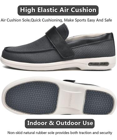 SDEQA Men's Wide Width Adjustable Diabetic Shoes | Edema Plantar Fasciitis Bunions Arthritis Swollen Feet Walking Shoes - Buy Online on GoSupps.com