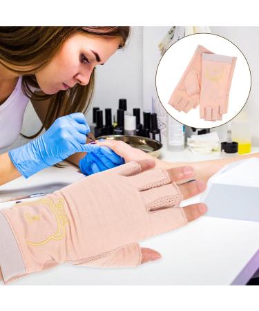 Beaupretty 1 Pair Golf Glove Gel Nail Lamp Uv Uv for Gel Nail Lamp Nail Uv Protection for Women Nail Art Anti-uv Uv Nail Fingerless Nail Supplies - Buy Online on GoSupps.com