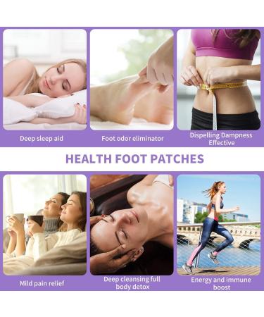 Lavender Foot Pads 10 Packs - Bamboo Vinegar Extract for Better Sleep, Fatigue Relief, Deep Cleansing, Detox, Pain Relief - Buy Online on GoSupps.com